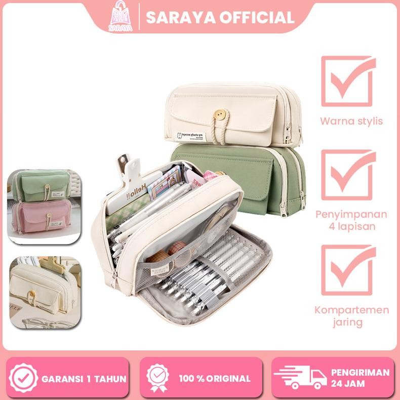 

LINDU Pencil Cases Large Capacity Pencil Bag Pouch Holder Box for Girls Office Student Stationery Organizer School Supplies