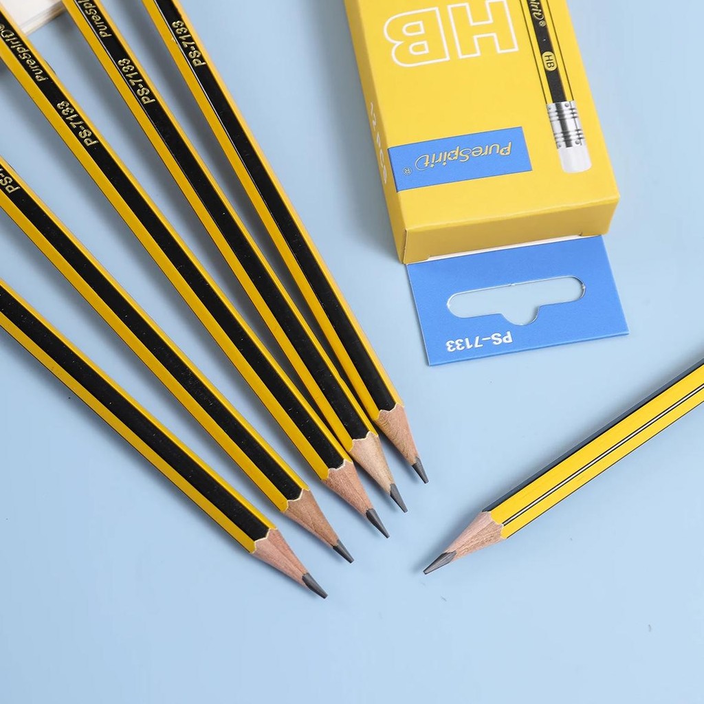 

12Pcs Woodcased Pencils With Eraser Pre-Sharpened Hb Lead Graphite Pencils For Students Adults School, Office