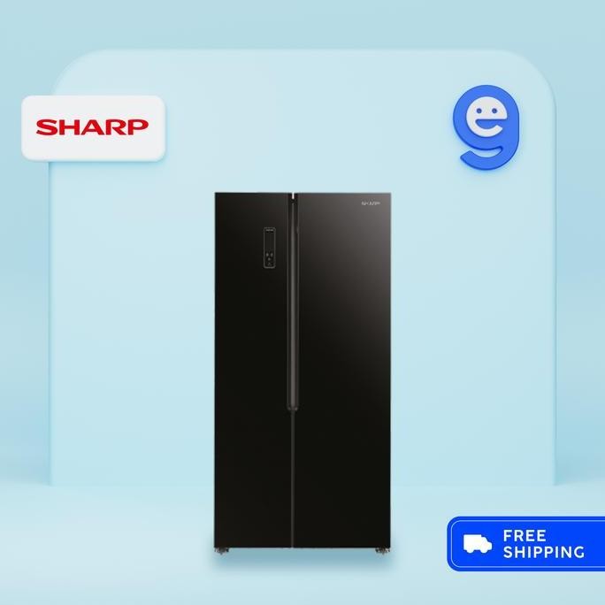 Tersedia SHARP SJ-IS61G-BK 563 Liter/524 Liter SJIS61GBK Kulkas SidebySide