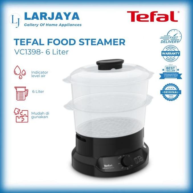 Tersedia TEFAL FOOD STEAMER MINI COMPACT VC1398 | KUKUSAN LISTRIK TEFAL VC1398