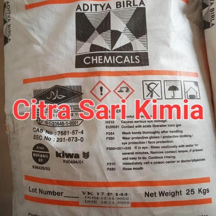 

Tersedia SODIUM METABISULFITE (FOOD GRADE) 1 Zak 25 KG