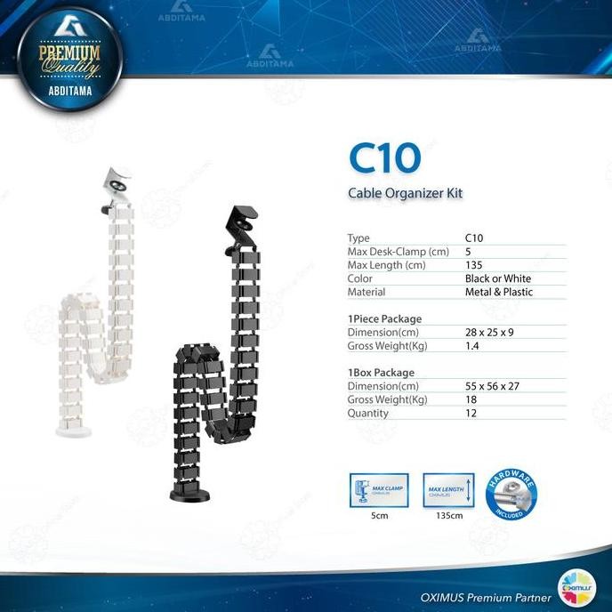 

Organizer Kabel Protektor Modular Kabel Management Jepit OXIMUS C10
