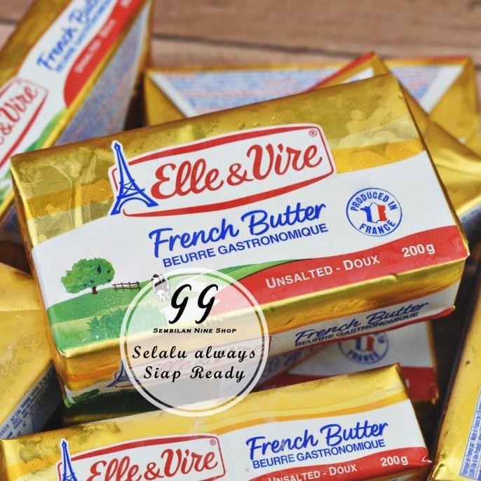

[Ready/Spesial] Elle & Vire Unsalted Butter 200 Gram Mentega Tawar [Terlaris&Recommended]