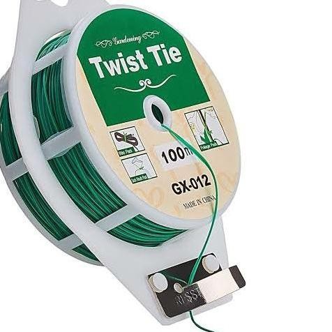 

Green Coated Wire Twist Tie (100m) kabel tie pengikat tanaman