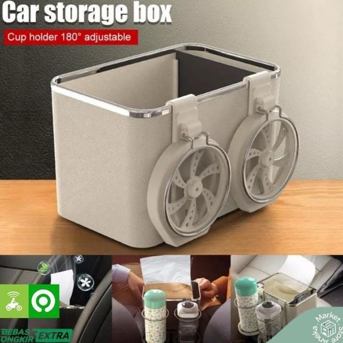 Car Armrest Storage Box Universal Asli