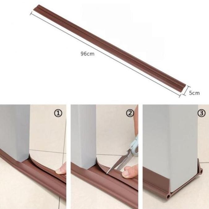 PVC Penutup Celah Pintu / Door Seal /Karet Busa Penutup Celah Lubang Bawah Pintu Anti Debu Kecoa/ Ba