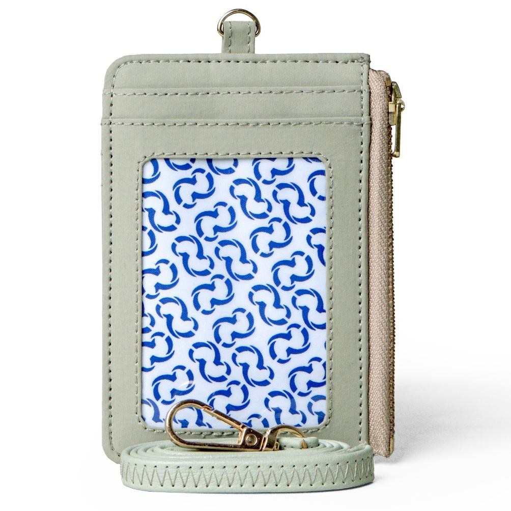 

LINDU Wallts Kara Pistachio Crinkle - Lanyard Card Name Tag Id Card