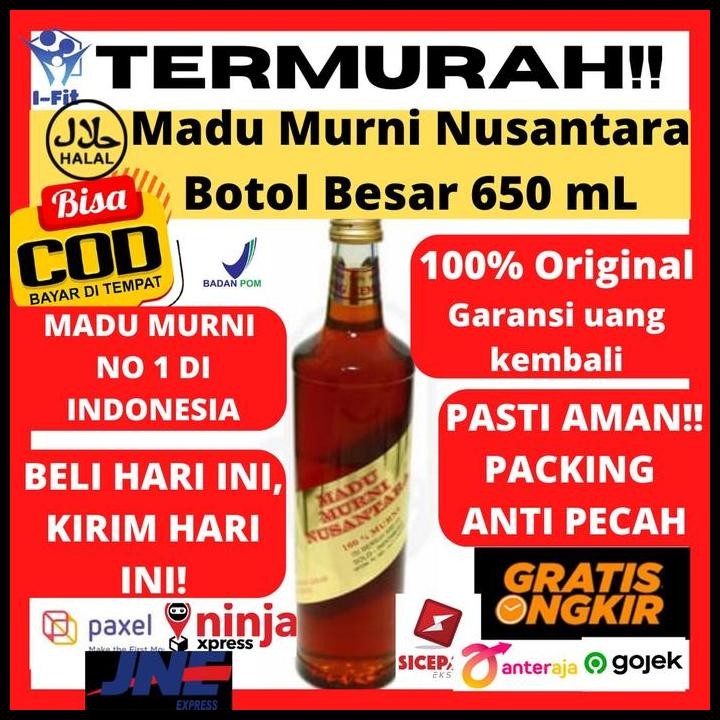 

Terlaris Madu Murni Nusantara 650 Ml Besar Original 100% Halal Good Quality