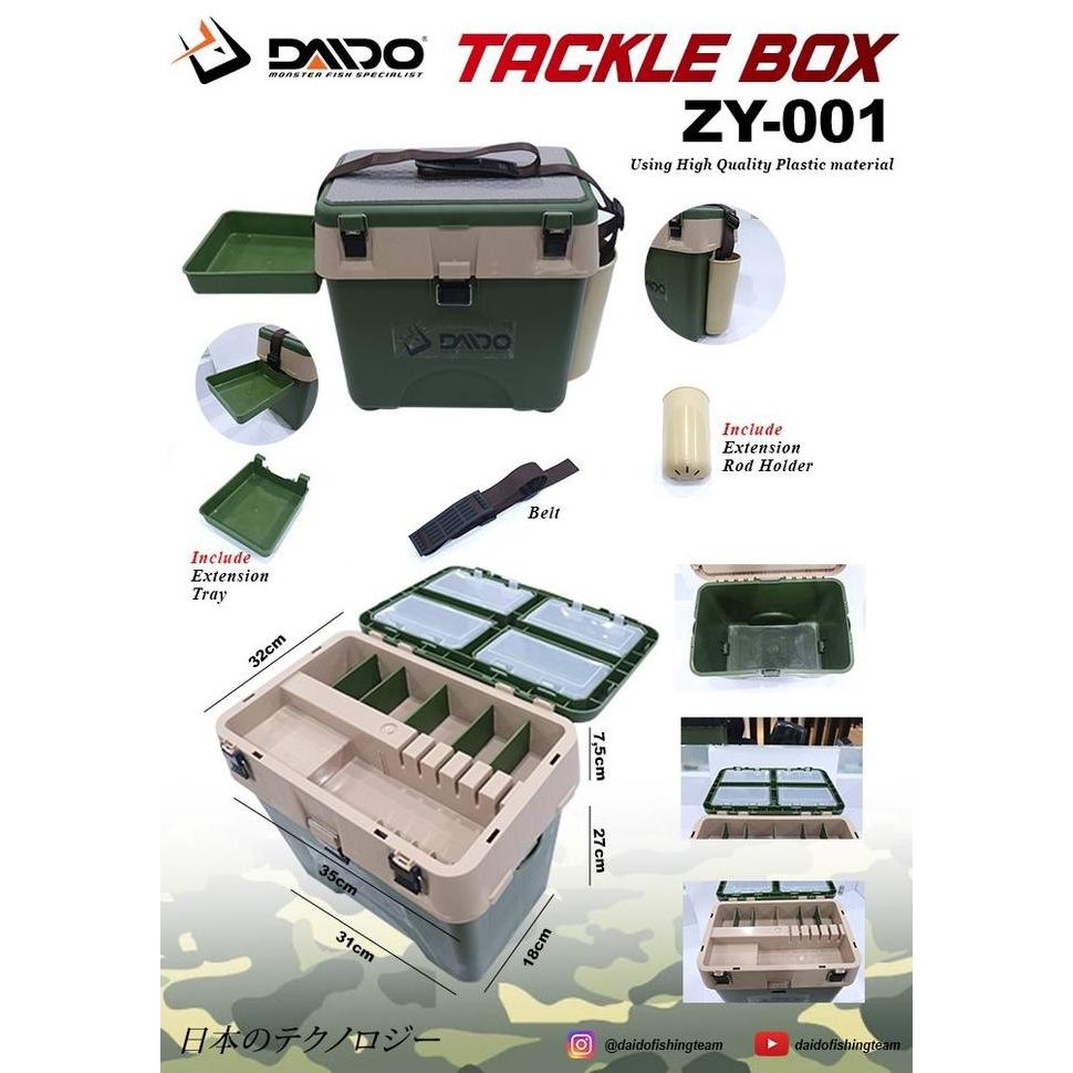 // BOX MANCING DAIDO / TACKLE BOX DAIDO ZY-001/ KOTAK PANCING DAIDO SUPER //