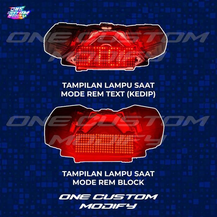 Stoplamp Running Text Animasi Beat Esp Lampu Led Rem Belakang Modifikasi Variasi Motor Original Dan 
