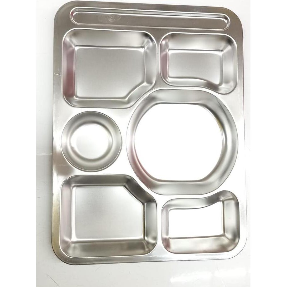 ] HAKAI Stainless Food / Lunch Tray 7-Div / Piring Makan #SSHB-TR/1