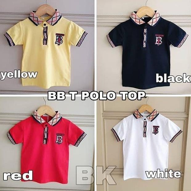 Promo Milanberry Bur Berry T Polo Top Kaos Anak Laki Kerah Branded Merk Top