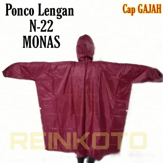 Diskon Jas Hujan Ponco Lengan N 22 Nylon Kelelawar Gajah Asli Monas