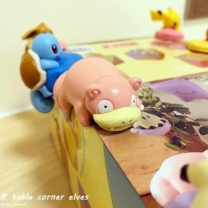 Pokemon Figure Pelindung Sudut Meja Model Pikachu Charmende Squirtle Evee LFS