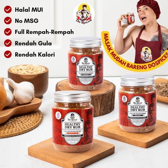 

Dospices Healthy Dry Rub | Cajun Seasoning (Original) | Bumbu Marinasi Rendah Kalori 100 gr LL