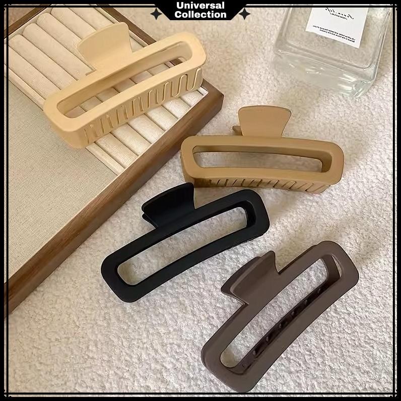 Terbaru 13Cm - Jepitan Rambut Korea Doff Model Kotak Panjang Fashion / Jedai Salon Matte Doff Korea 