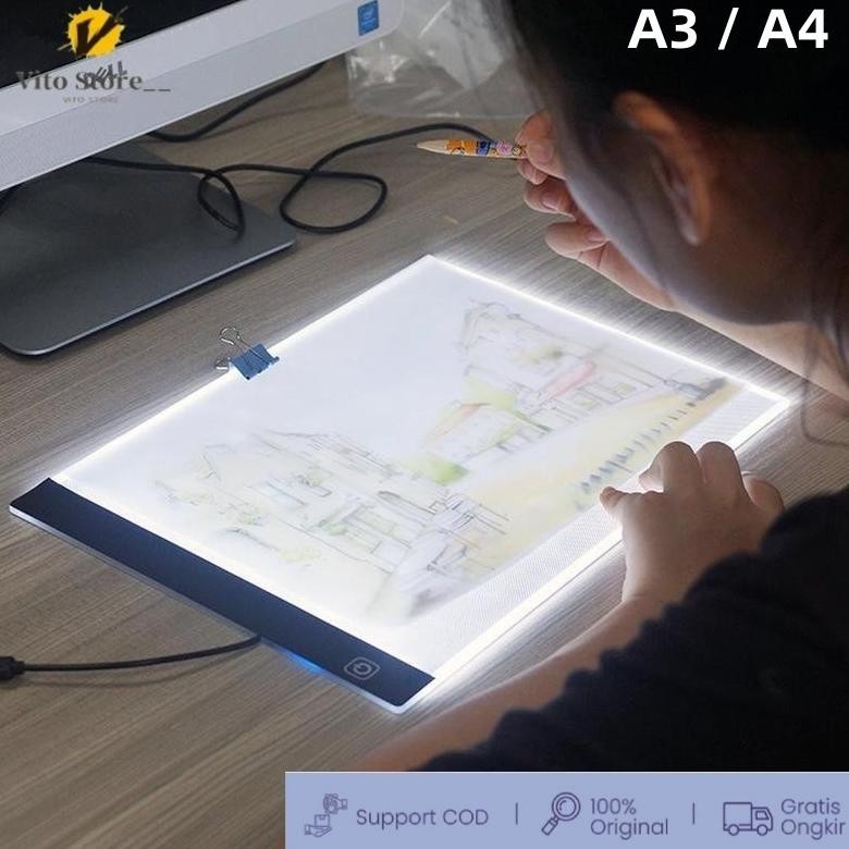 

CODA3/A4/A5 LED Drawing Tracing Board Stensil Board Papan Jiplak Gambar LED Anak & Dewasa Copy Board Papan LED Light Pad Ultra Slim