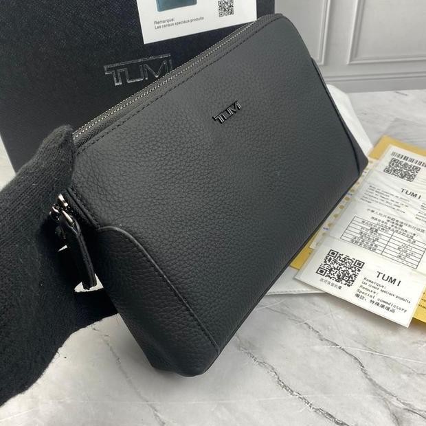 Clutch Pouch Bag Pria Duo Zipper Tm 8009 Leather Miror