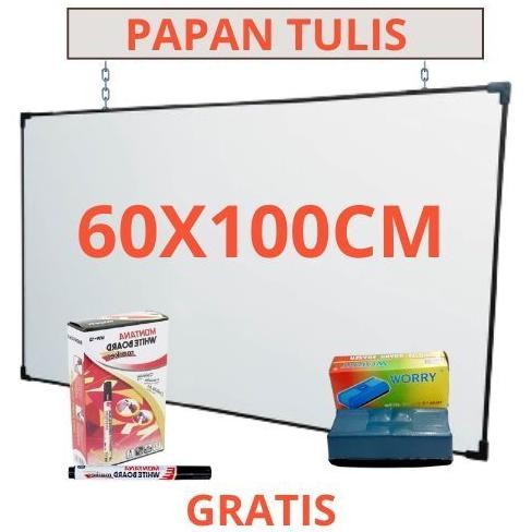 

Papan Tulis White Board 100x120cm Papan Tulis Gantung Hitam Dan Putih