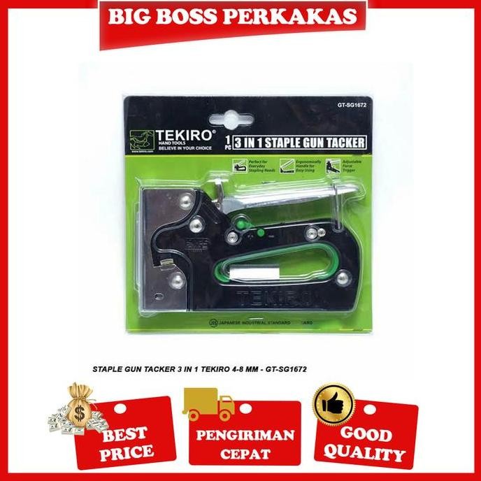

BERKUALITAS TEKIRO STAPLE GUN 3 IN 1 WAY HEAVY DUTY STAPLES TEMBAK HEKTER JOK