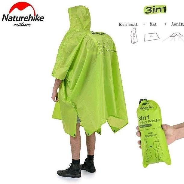 Miliki Jas Hujan Ponco Bahan 20D Naturehike Nh17D003-M // Jas Hujan Ultralight