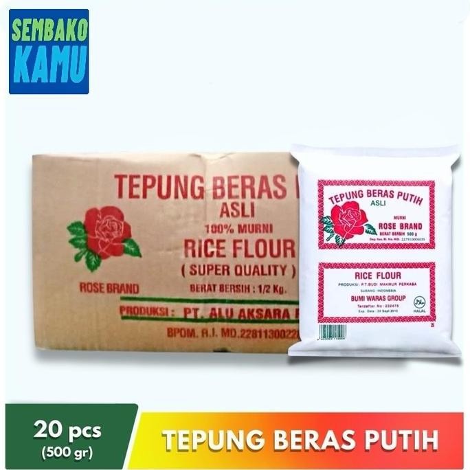 

Terlaris Tepung Beras Rose Brand 500Gr - 1 Dus Isi 20 Pcs