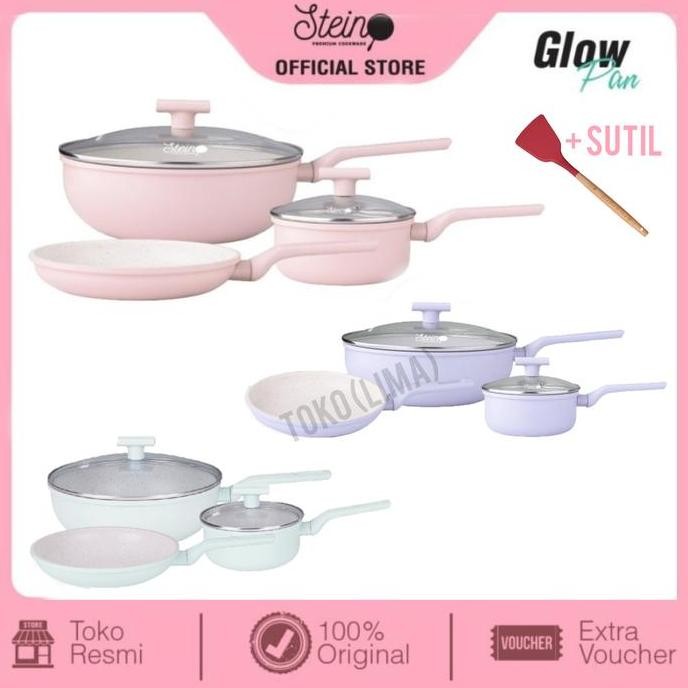Panci Steincookware Paket Glow Pan Series Set Panci Stein Granite Glow