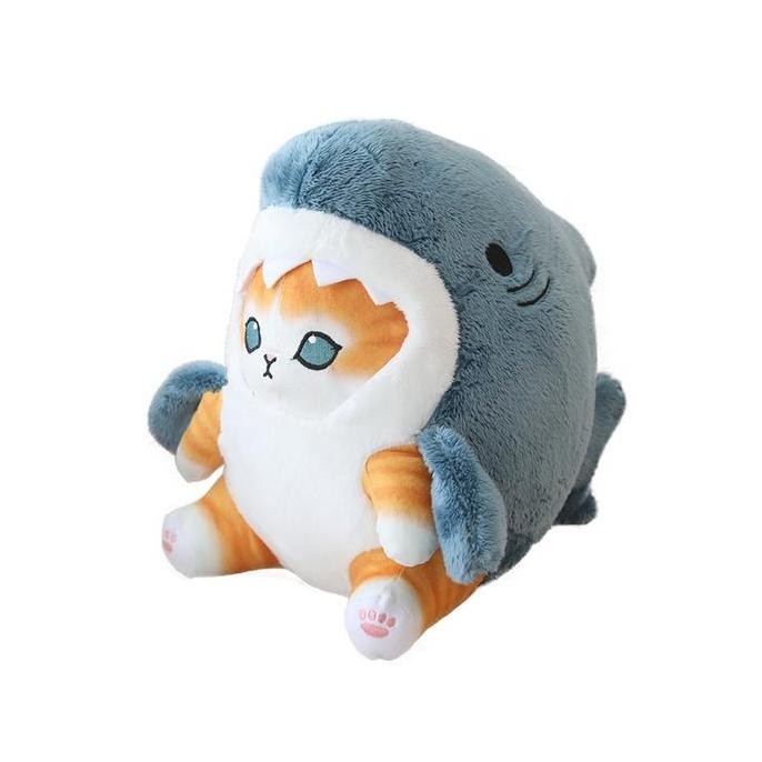 

Terlaris Kawaii Shark Cat Plush Toys Cartoon Stuffed Animal Cute Kitten Cosplay Shark Anime Doll Sofa Pillow For Children Kids Girls Gift