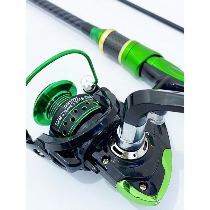 

Terlaris Promo!! 1 Set Joran Spinning Fishing Rod High Carbon Action Medium Dengan Reel Pancing Series Dm1000 Handle Aluminium Rasio Cear 5.2:1