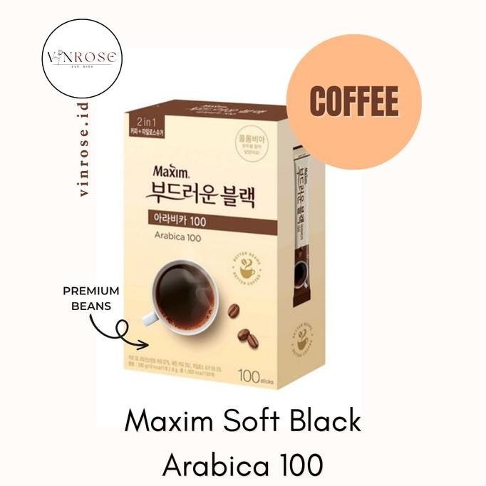 

Maxim Coffee Soft Black Arabica 100 Korea/ Kopi Sachet Maxim
