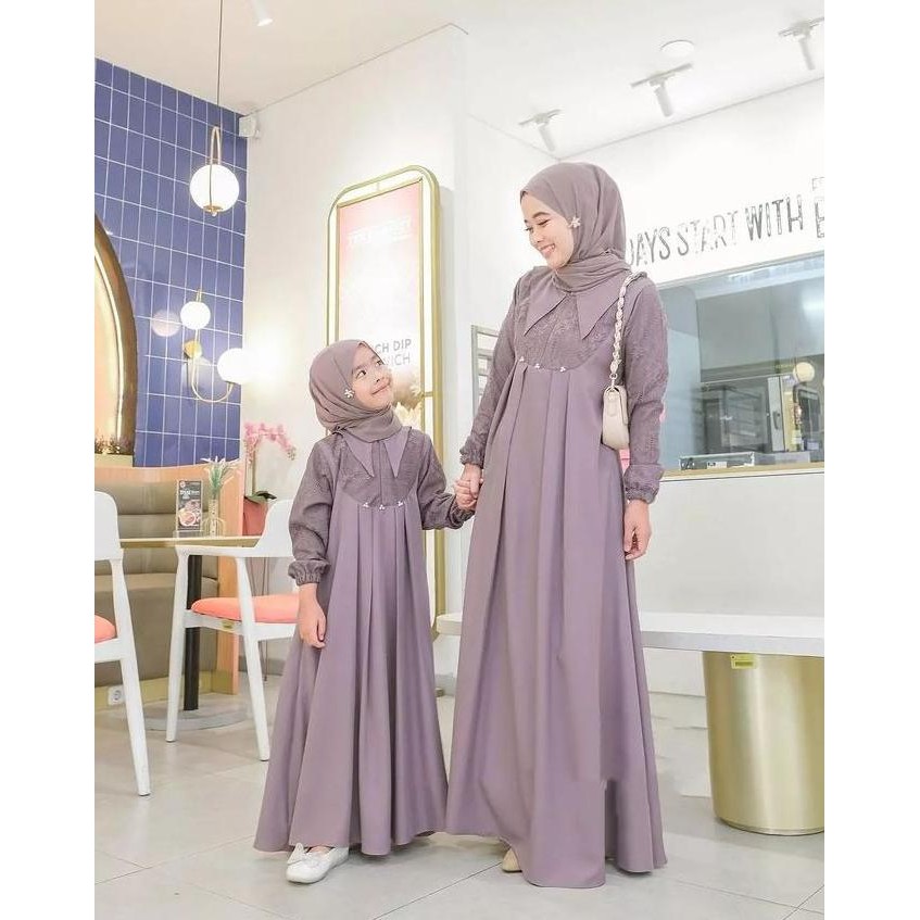 GAMIS COUPLE IBU DAN ANAK /BUSANA MUSLIM SET FAMILY / FASHION MUSLIM