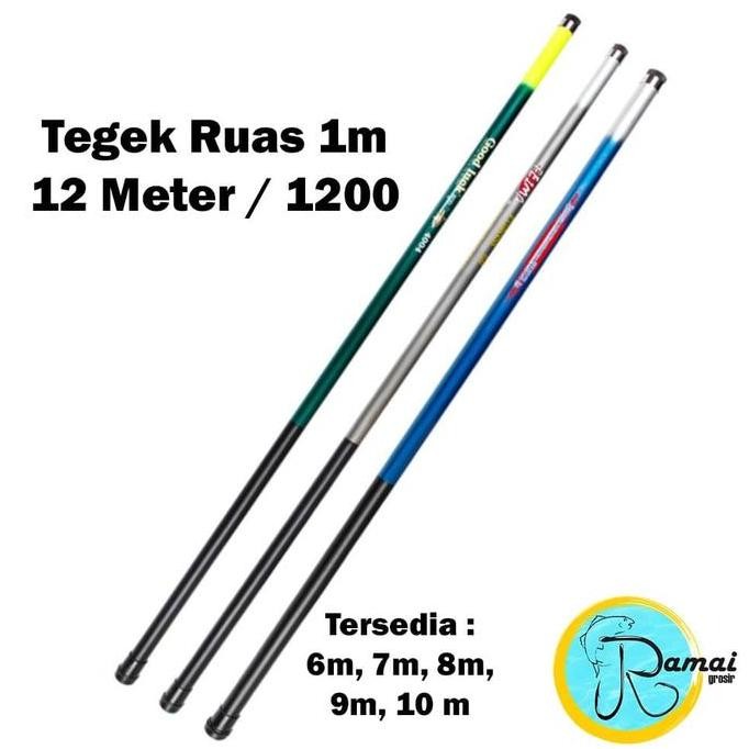 

Terlaris Joran Tegek 1200 12M Ruas Panjang 1M 12 Section Giant Flag