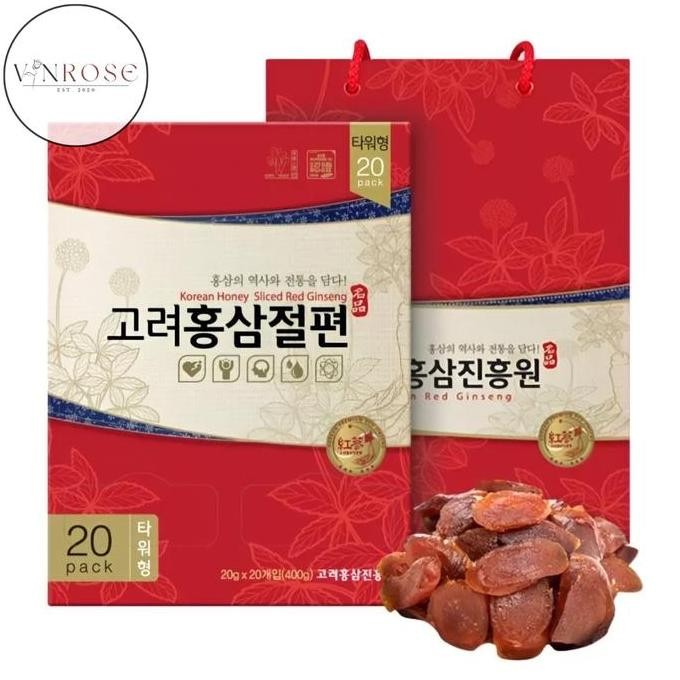 

[1 Pack] Korean Honey Sliced Red Ginseng/ Ginseng Merah Korea