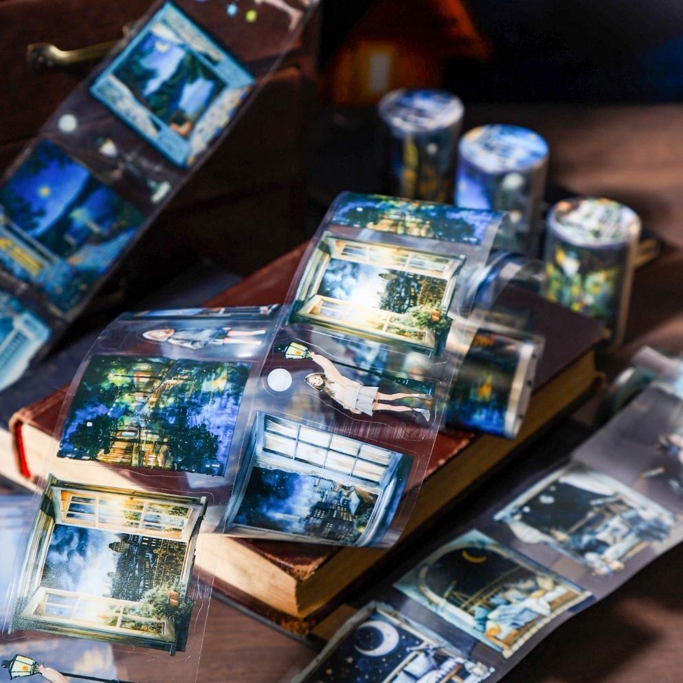 

KA Washi Tape 60mmx2m Seri Pertemuan Di Bawah Malam (Kiss-Cut) Sticker Aesthetic Dekorasi Journal Vintage Retro Scrapbook Jurnal Stiker Selotip