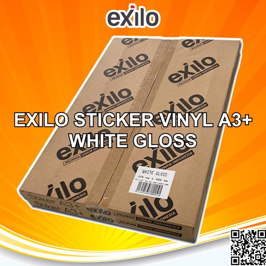 

KA Exilo Sticker Vinyl Digital Print A3+ Stiker Laser White Gloss / White Matte / Transparan - Pack