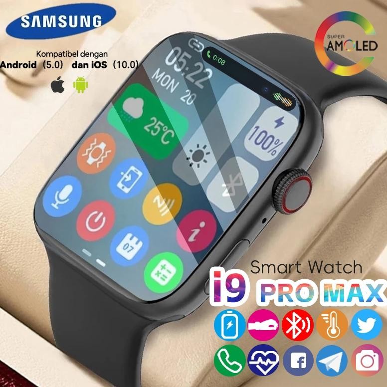 Diskon 100% OriginalAsli Samsung Smartwatch Series 9 Pro Max Nfc Waterproof Bluetooth Call Jam Smart