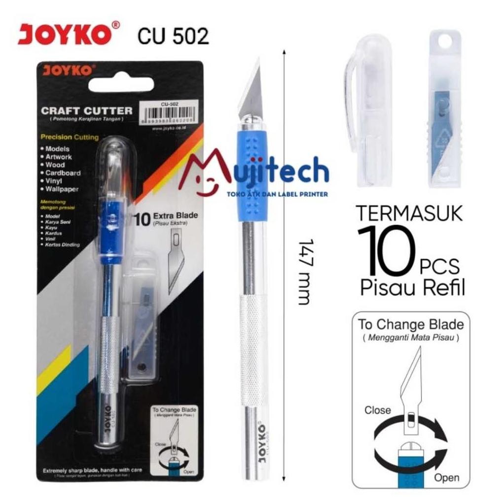 

Of14 Big Sale!!! Dwl-49 Joyko Art Knife Cu-502 Craft Pen Cutter Alat Potong Kerajinan Tangan Berkualitas Premium