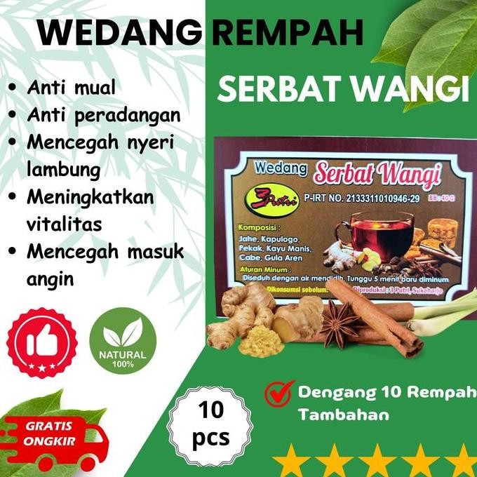 

yang dicari@@@@] Wedang Rempah Serbat Wangi - Wedang Serbat Instan - Serbat Pedas - Isi 10 pcs