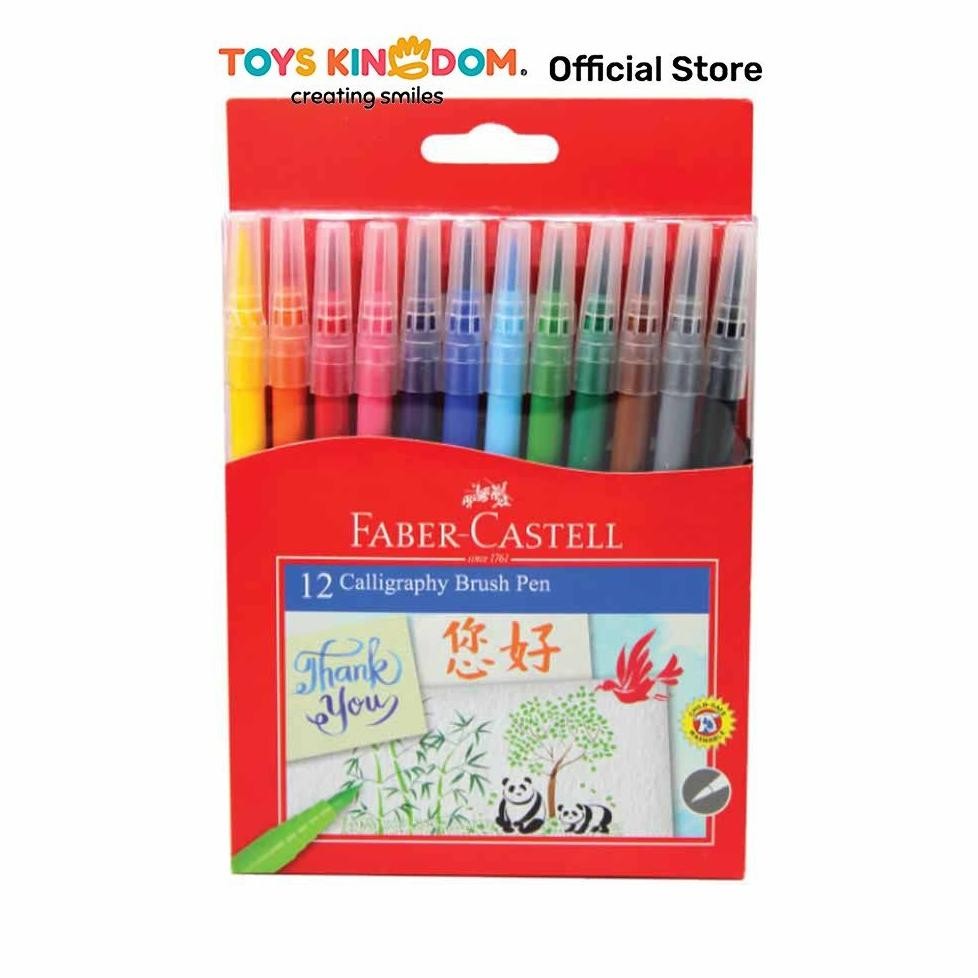 

LINDU Toys Kingdom Faber Castell Set 12 Pcs Brush Pen Calligraphy 551512L Alat Tulis Warna Warni Spidol Warna Spidol Mewarnai Perlengkapan Gambar Mewarnai Alat Tulis Penanda Text Marker Pulpen Kaligrafi Spidol Hand Lettering