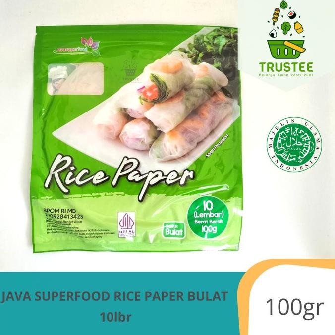 

Tr21 Oy58 Zx41 Java Super Food Rice Paper / Kulit Lumpia Bulat 10 Lembar Halal 100Gr Sale Murah Tr21