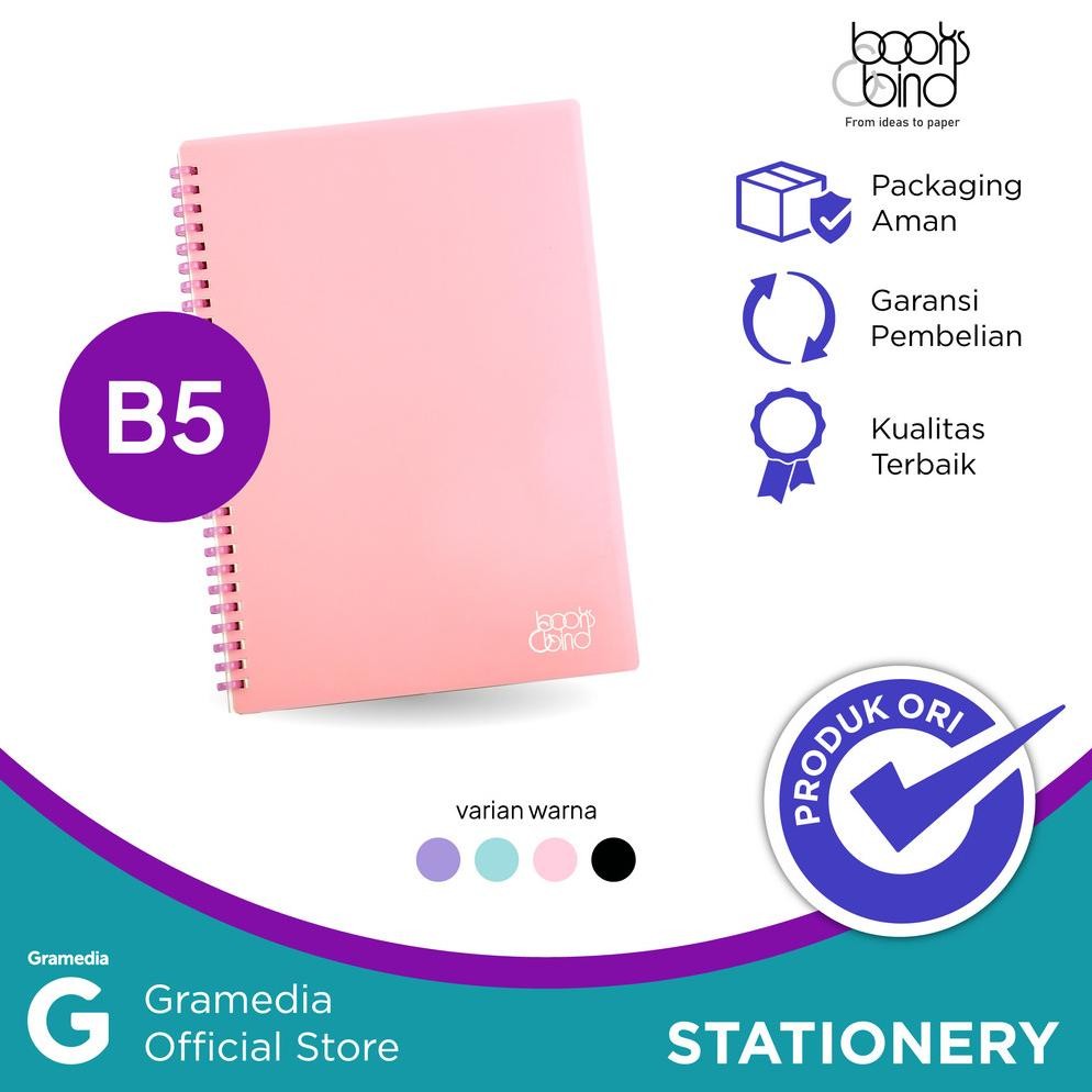 

LINDU Books&Bind Soft Spiral Notebook Pp B5 Pink