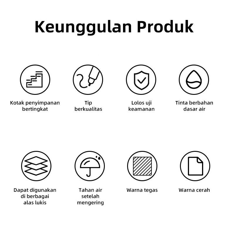 

Deli Spidol Akrilik / Acrylic Marker 12/24/36/48 Warna Finenolo Series HM118