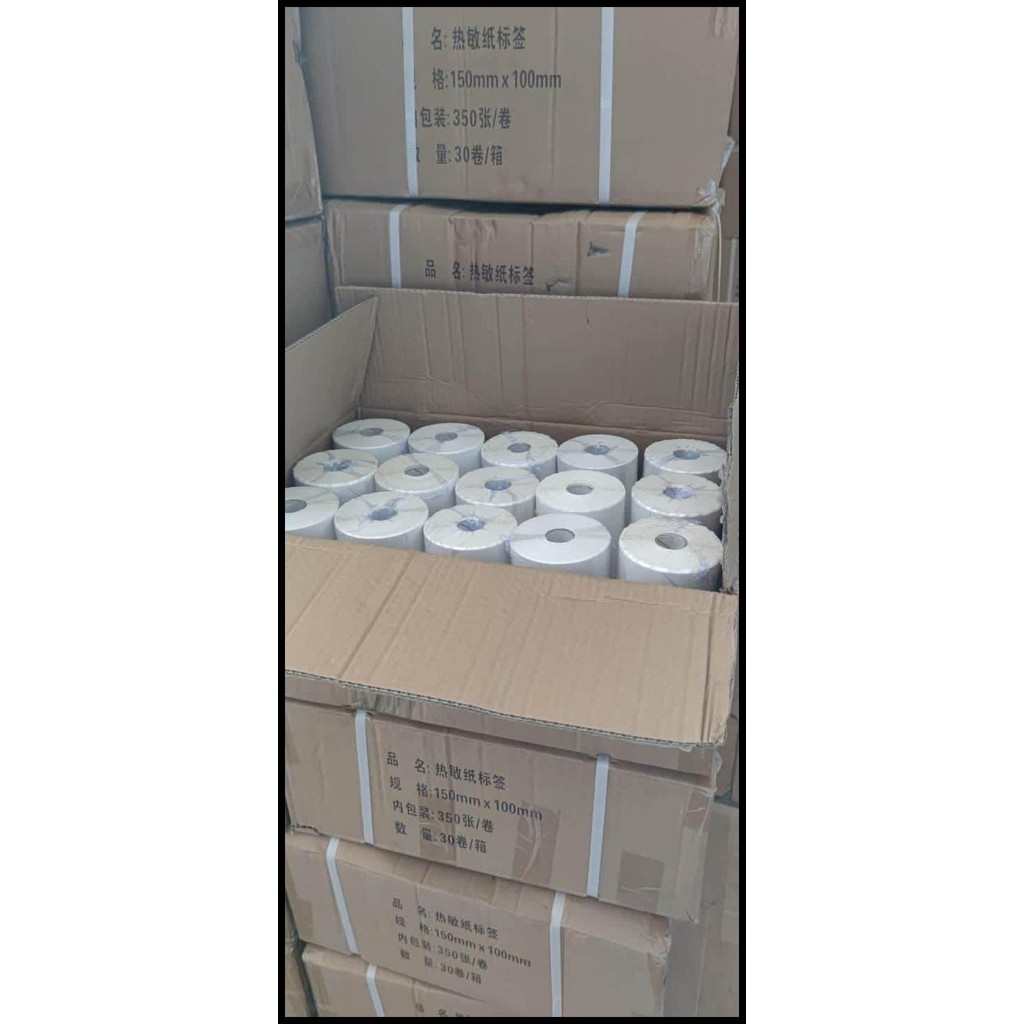 

Terlaris Kertas Resi Label Thermal Barcode Roll A6 100X150Mm Isi 350 Pcs Good Quality