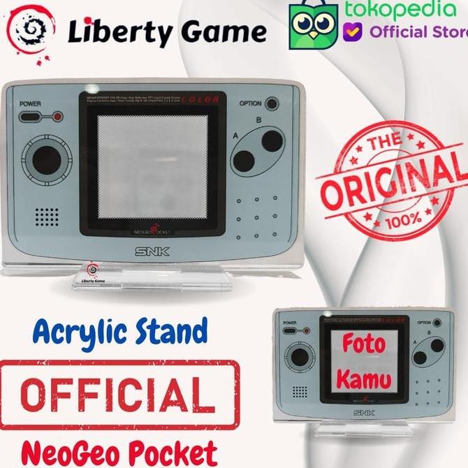 Update Acrylic Display Stand Official SNK NeoGeo Pocket lib33g Kualitas Baik