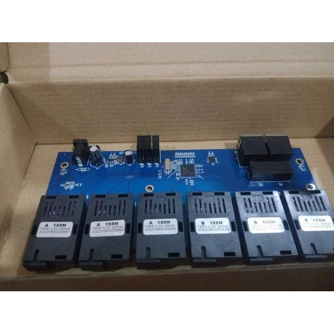 MEDIA CONVERTER 6 FO 2 LAN PCB