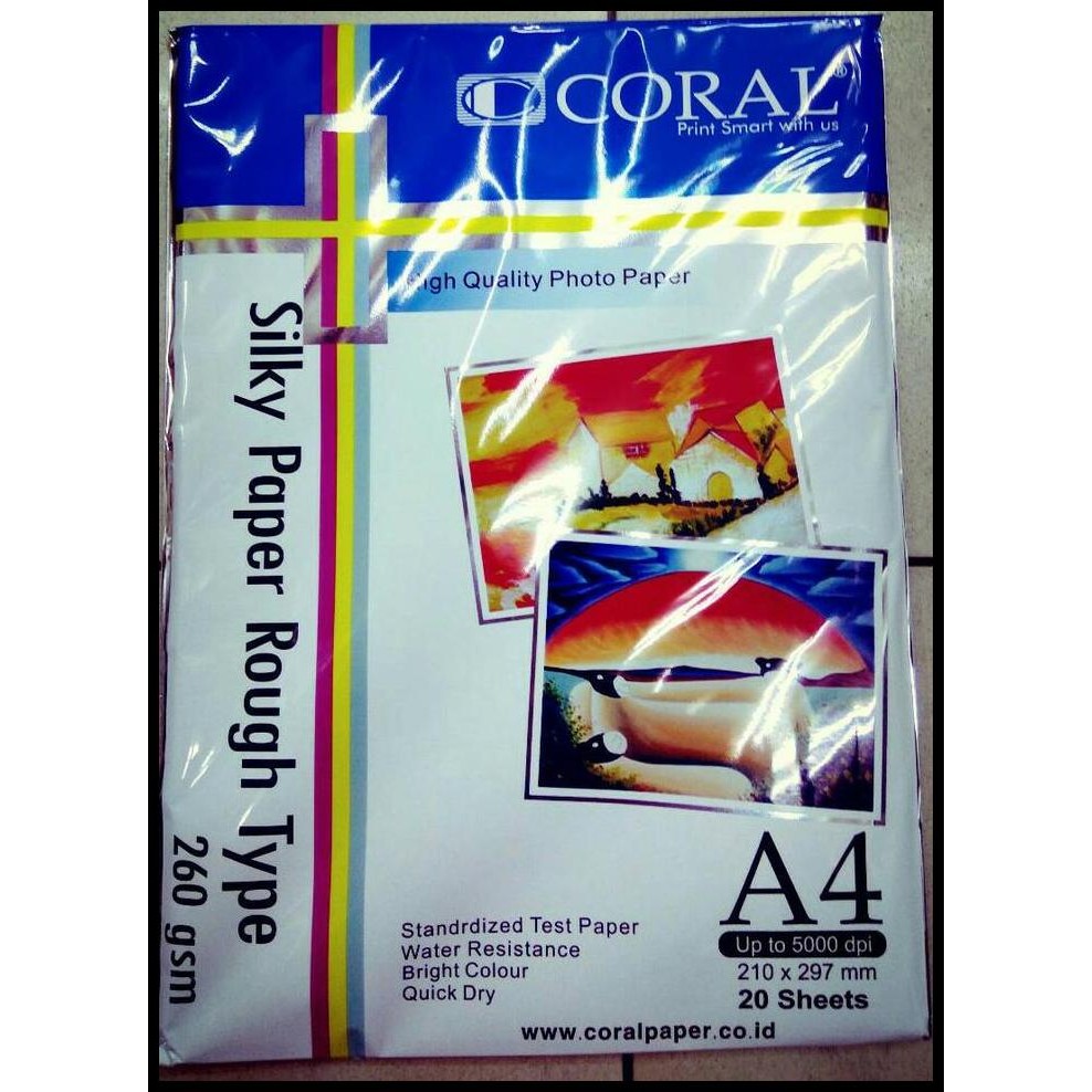 

Terlaris Silky Photo Paper 260G Coral Good Quality