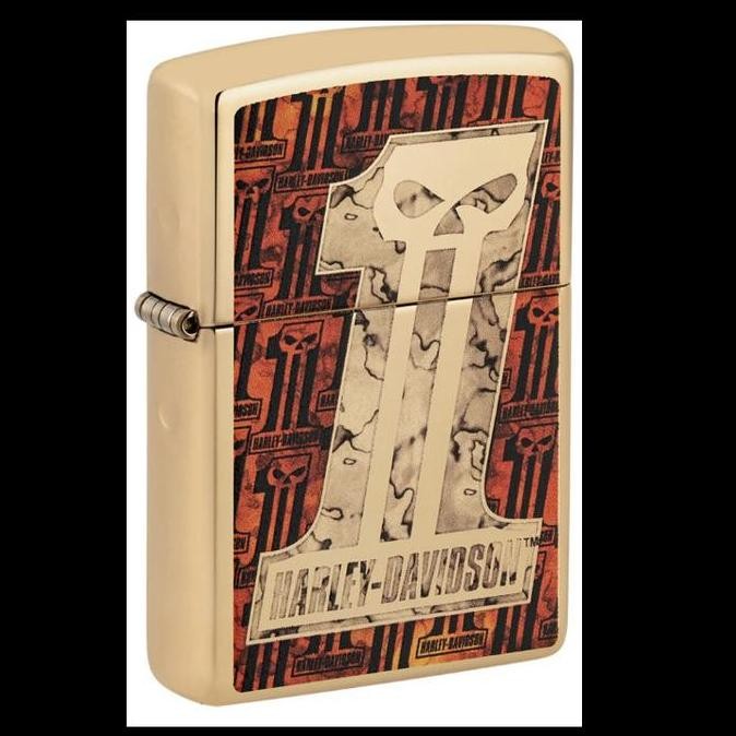 Zippo Original 48361 Harley Davidson Number 1 Skull Harga Spesial