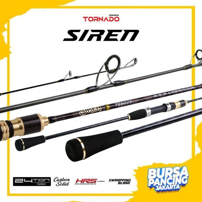 

Terlaris Best Pick - Tornado Joran Pancing Spinning Siren 180Cm Pe1-3 & Pe2-4 Hi-Carbon Material 24T Hrs Joran Pancing Jigging Carbon Solid Laut