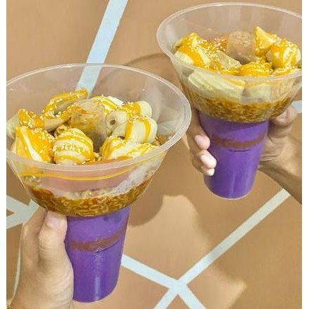 Snack Tray Cup Minum + Makan Ukuran 380Ml 400Ml 500Ml 700Ml Cup Minum Kekinian Cup Injection Cup Pp 