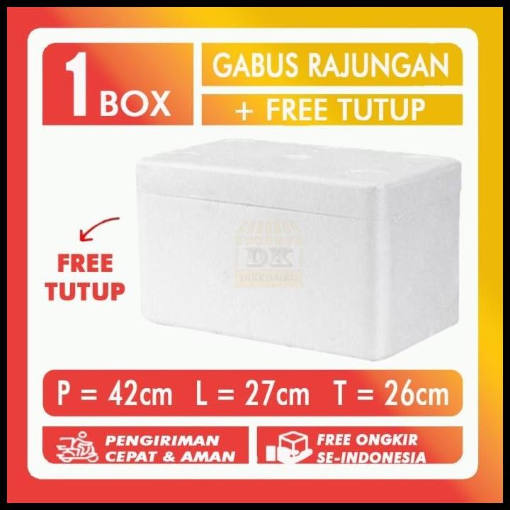 

Terlaris Gabus Rajungan Box Styrofoam Kotak Beku Sterofoam Seafood 42X27X26Cm Good Quality